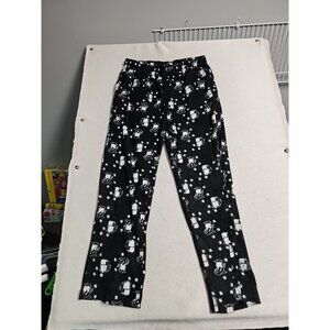 Lucky Brand Mens Black Penguin Soft Fleece Lounge Pajamas Pants Large